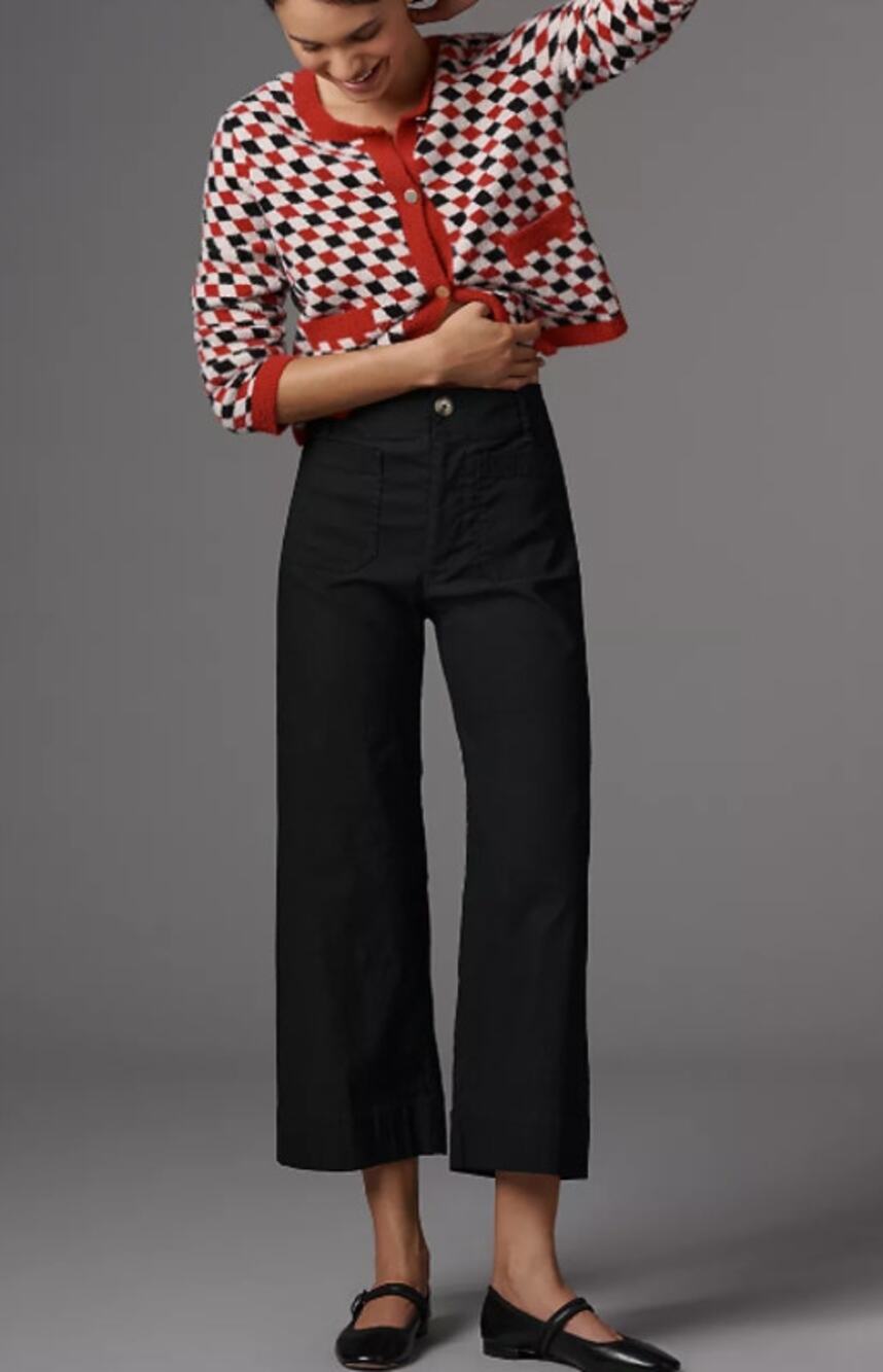 Maeve Colette High-Rise Wide-Leg Pants in Magic Fabric 29